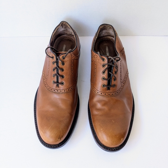 Johnson & Murphy Men's Light Brown Round Toe Lace Up Oxfords Size 12 M - Picture 3 of 10